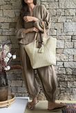 Varda Raffia Tote Bag Light